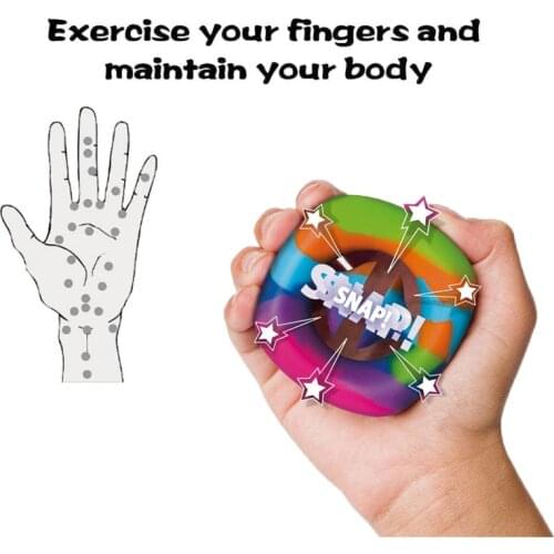 Decompression Fidget Toys Grip Ring Autism Workout Fitness Training Arm Power Hand Grips Strengthener Exerciser Equipment Dec