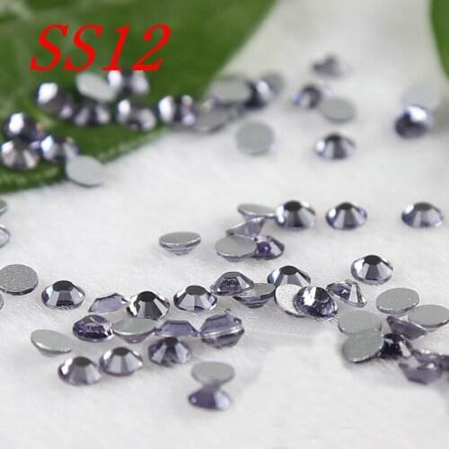 Nai art crystal tanzanite non hot fix flatback rhinestone without glue for nail decoration wedding dress