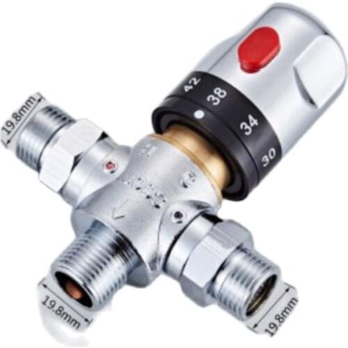 Copper thermostat valve solar water temperature regulator household electric water heater automatic mixing valve mounted