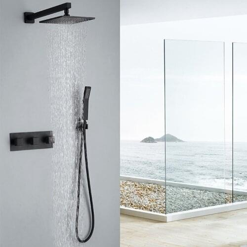MENHONYI Black Shower Faucets