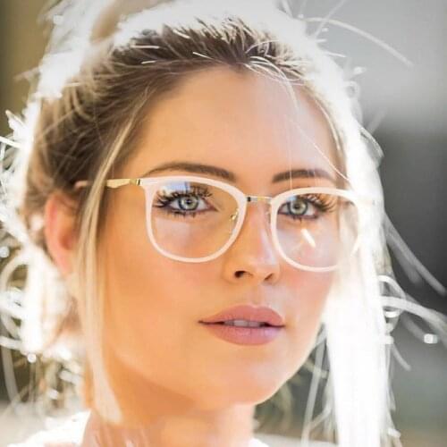 Vintage Optical Eyeglasses Women Frame Oval Metal Unisex Spectacles Female Eye Glasses oculos de Eyewear Prescription Glasses