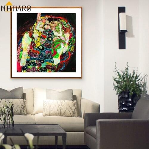 Huge Size Gustav Klimt Abstract Characters Posters and Prints Canvas Painting Art Wall Pictures for Living Room Home Decor