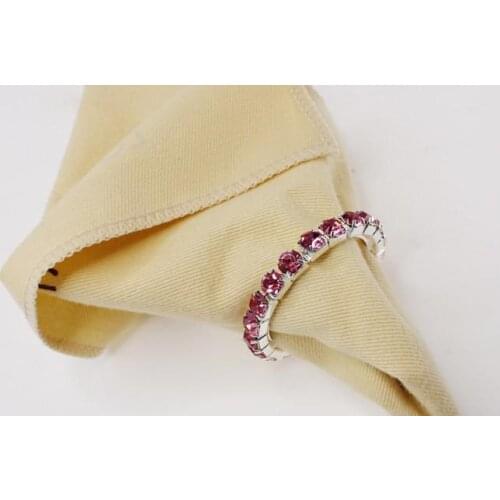 Wholesale 50pcs / lot row Metal & pink Rhinestone Napkin Rings Hotel / Wedding Supplies Free Shipping