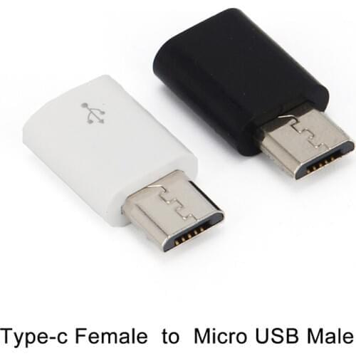 1pc Type C Female Connector To Micro USB Male Adapter Charging Converter Data Adapter High Speed Cell Phone Accessories