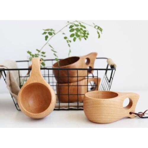 Portable Wood Coffee Mug Rubber Wooden Tea Home Milk Cups Water Drinking Mugs Drinkware Handmade Juice Lemon Teacup Gift Cup