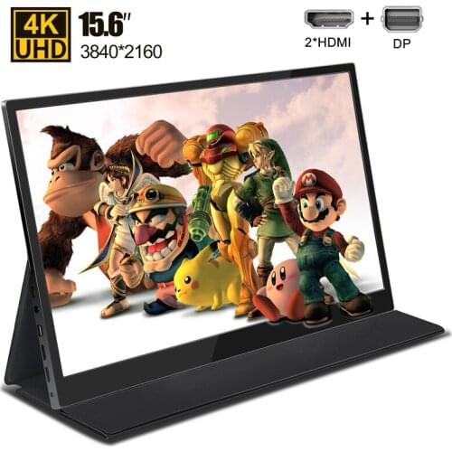 4K HDR Portable Monitor For Laptop Xbox X Series Switch 15.6 Inch Wireless HDMI IPS Display Second LCD Gaming Screen USB Type C