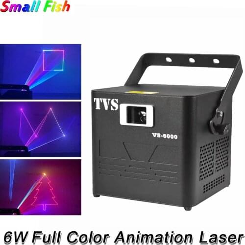 Remote Control 6W RGB 3IN1 Animation Laser Projector Professional Stage Dj Lighting Effect DMX Scanner DJ Disco Party Show Light