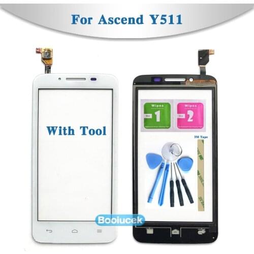 High Quality 4.5" For Huawei Ascend Y511 Touch Screen Digitizer Sensor Outer Glass Lens Panel