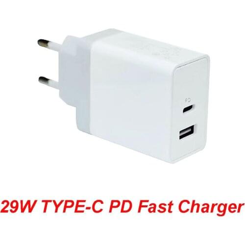 29W USB Type-C PD Wall Fast Charger For iPhone Xs MAX XR X 8 Plus Macbook Pro USB-C PD Charger For SAMSUNG Note 9 S8 S9 Plus