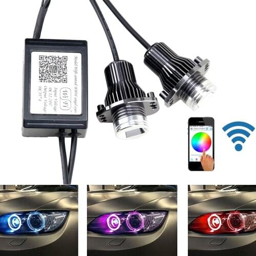 24W LED Marker Angel Eyes Wifi Control RGB Color Change Led Marker Light for BMW E90 E91 325i 330i Pre-LCI (Before Facelift)