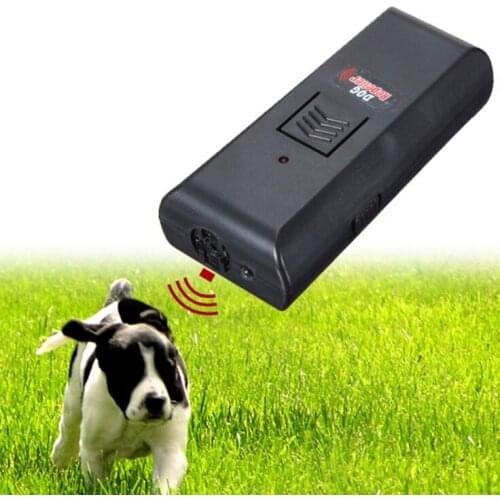 New 3 in 1 Ultrasonic Dog Training Repeller Control Trainer Device Anti-barking Stop Bark Deterrents Dogs Pet Training Device