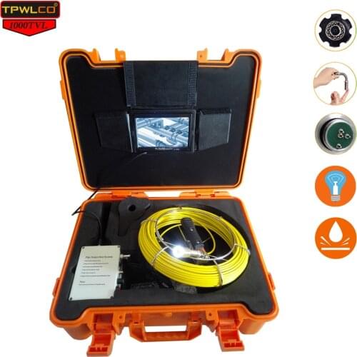 20M Industrial Sewer Inspection Video Camera With DVR Recorder 23MM Lens Pipe Endoscope 7 Inch LCD Monitor