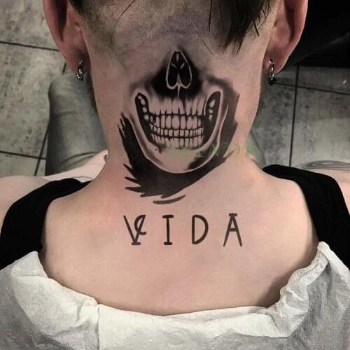 Waterproof Temporary Tattoo Sticker Skull Head Fake Tatto Flash Tatoo hand foot tatouage for Girl Men Women femme