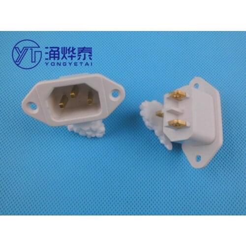 YYT 5PCS Universal rice cooker, electric cooker, electric pressure cooker, power socket, zigzag socket, white copper feet