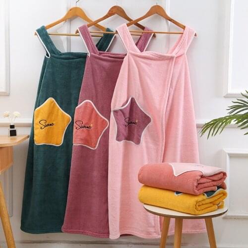 Women Bath Towels Microfiber Lady Girls Quick Dry Magic Wearable Bath Towel Skirt High Absorbent Beach Spa Bathrobes Beach Dress