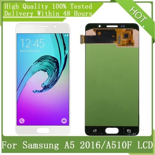 5.2“ Super AMOLED LCD Display For SAMSUNG GALAXY A5 2016 A510 A510F A510M SM-A510F LCD Display Touch Screen Digitizer Assembly