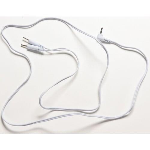 1PCS 2.5mm Connection Massage & Relaxation White Electrotherapy Electrode Lead Wires Cable For Tens Massager Hot Sale
