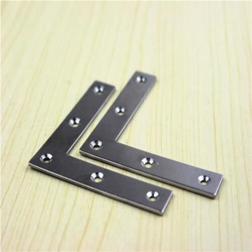 10Pcs 80*80mm Flat L /T Shape Corner Brace Plate Right Angle Bracket Support