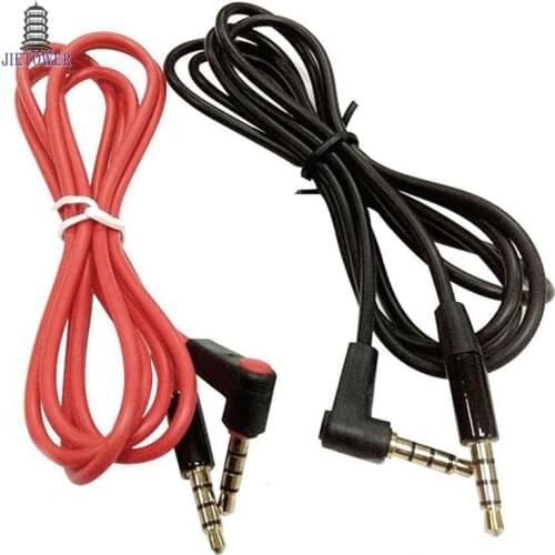 300pcs/lot 1.2m 3.5mm Male to Male 4pole to 4 Pole /3pole to 3pole Car AUX Audio Cord Cable Record Headphone RED good quality