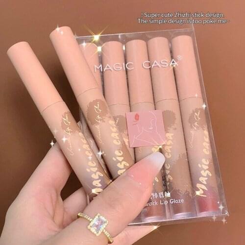 5 PCS Lip Glaze Set Matte Lipstick Moisturizing Lip Gloss Waterproof Liquid Lipstick Long Lasting Lip Stick Women Cosmetics