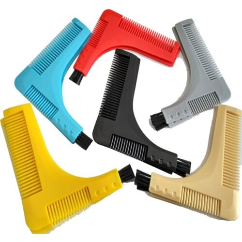 6 Colors Men Beard Shaping Styling Template Comb Mens Beards Combs Beauty Tools for Hair Beard Trim Templates Hairstyles