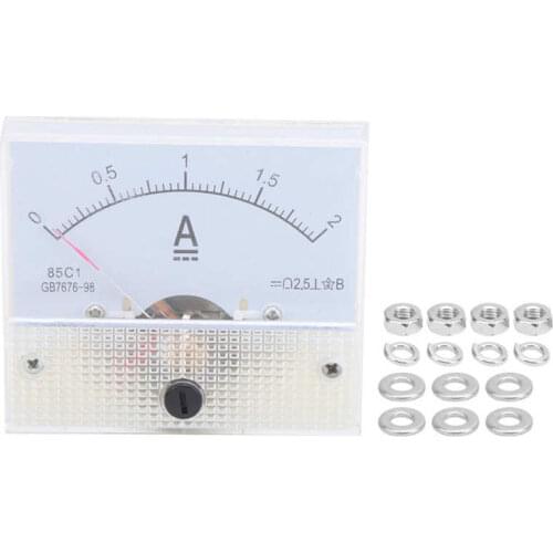 85C1 0-2A/3A Pointer Type Ammeter DC Current Meter Panel Ammeter for Current Measuring