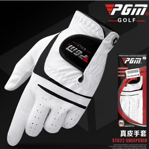 New 2020 Golf Glove Mens PU Leather Sheepskin Gloves Right Left Hands Male Sport Gloves Soft Breathable Movement Gloves PGM