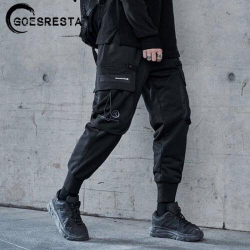 Black Hip Hop Autumn Men Pants 2020 Streetwear Joggers Sweatpants Casual Harem Trousers Harajuku Cargo Pants Men Brand Clothing