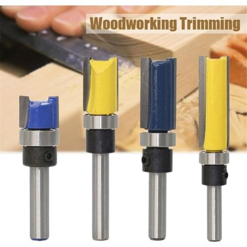 1/4 inch Shank Cutter Router Bit Trimming Woodworking Milling Cutter Dual Blades