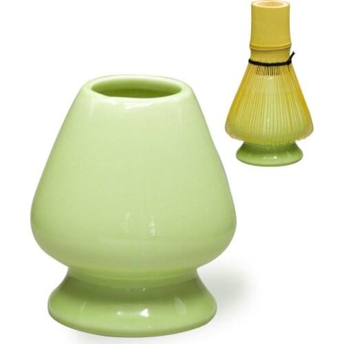 [GRANDNESS] Bamboo Chasen Stand Porcelain Matcha Tea Whisk Holder Japanese Ceremony Make for Matcha Tea Tool