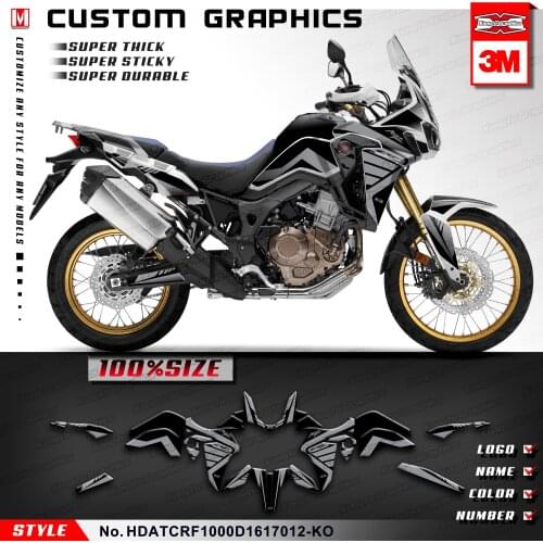 KUNGFU GRAPHICS Vinyl Wraps Custom Stickers for Africa Twin CRF1000D CRF1000L 2016 2017, Style No. HDATCRF1000D1617012-KO
