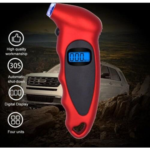 Measurement Car Motorcycle Bike Van Tool Auto Replacement Parts Wheels Tires Digital LCD Tyre Pressure Gauge Tester