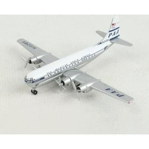 Diecast 1/500 Scale PAN AM American B377 Plane Model Toy Plane Model Alloy Transport Aircraft Collectible Airplanes Souvenir