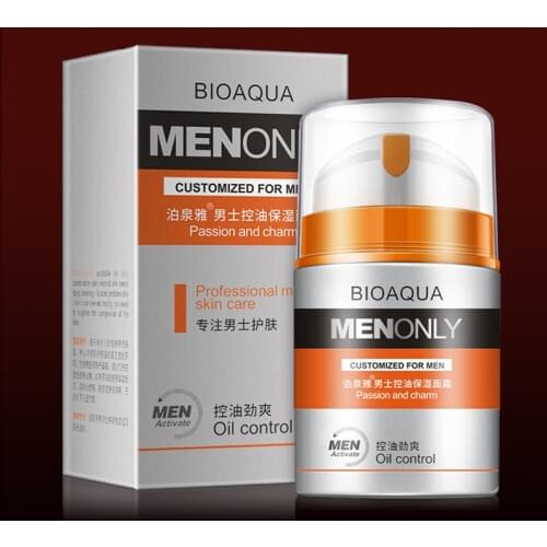 BIOAQUA Skin Care Men Deep Moisturizing Oil-control Face Cream Hydrating Anti-Aging Anti Wrinkle Whitening Day Cream 50g