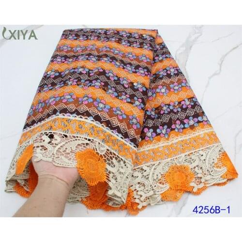 Best Quality African Wax Fabrics Printing Wax Lace Fabric Wholesale Price Nigerian 100% Cotton Lace Fabric for Woman APW4256B