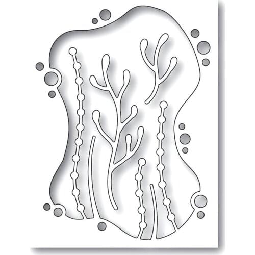 Sea Grass 2021 New Metal Cutting Dies for Scrapbooking Frame Edge No Stamps Stencil Cuts Crafts Navidad Molds Die Paper