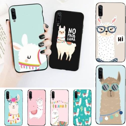 Kawaii Cute Cartoon Llama Alpaca Animals Phone Case For Redmi 7 8 9 A K20 30 Pro Note 8 9 Pro 9s 10