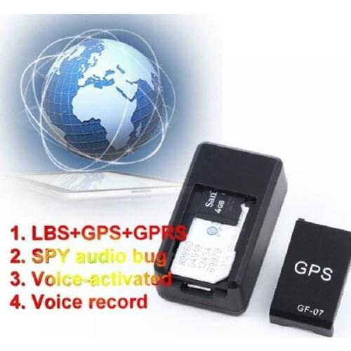 GF07 Mini GPS Tracker Car GSM GPRS GPS Locator Platform SMS Tracking Alarm Sound Monitor Voice Recording Track Map location