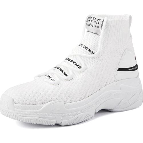 Plus Size High Top Platform Chunky Sneakers Socks Mens Running Trainers Women Sports Shoes for Men Sneakers Sport Shark GMB-1277