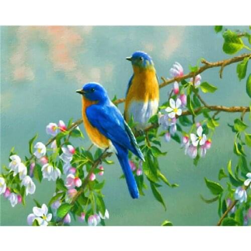 Square diy diamond drawing love diamond painting cross stitch crystal diamond sets decorative full diamond embroidery bird