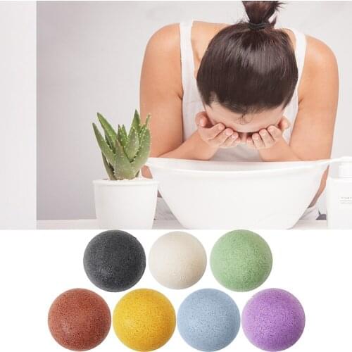 Round Shape Natural Konjac Cosmetic Puff Facial Makeup Cleaning Sponge Tools Reusable Cleansing Makeup Sponge
