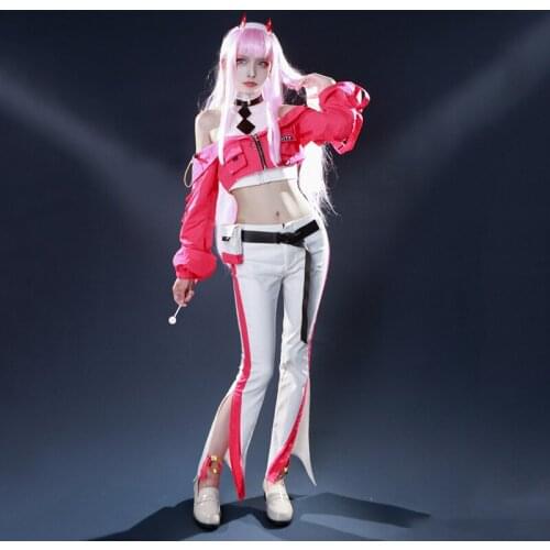 New！Anime DARLING in the FRANXX Cos code 02 Cosplay casual daily Crop Top Costume A