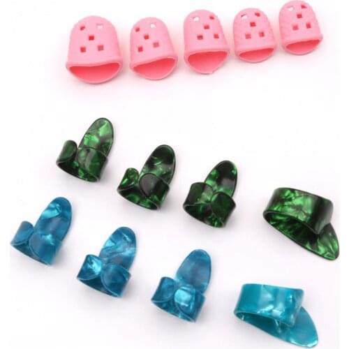 New 13 Pcs/set Finger Guitar Picks Sleeve Cover Finger Guards DIY Crafts Tool Fingertip Protectors for Bass Guitar Accessories
