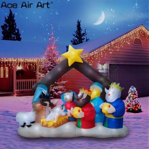 2021 New Year Popular Free Shipping Jesus Born Scence Series Inflatable Christmas Decor For Home Yard Made By Ace Air Art