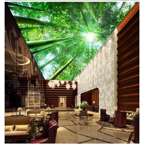 Wallpaper 3d stereoscopic Sunshine Dream bamboo ceiling pigeon Custom 3d photo wall paper Home Decoration