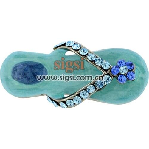 Popular personality style flip flops rhinestone brooch for decoration