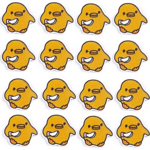 Prajna 10PCS Cute Duck Stripes Patch On Clothes Embroideried Patches For Clothing Iron On Patch DIY Cartoon Patches For Clothes