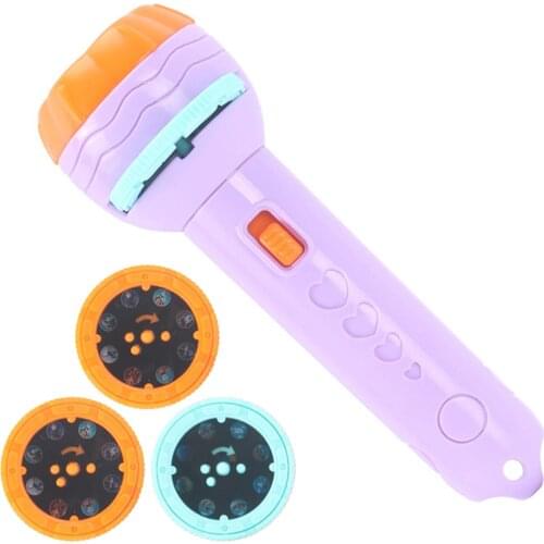 Slide Projector Torch Educational Learning Bedtime Fun Toy Projector Flashlight For Kids Children jlrr