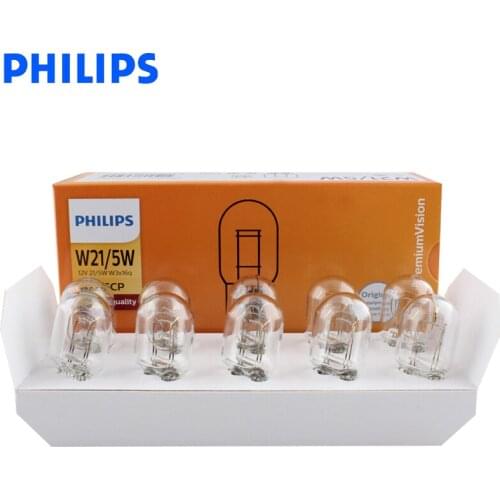 10PCS Philips W21/5W T20 7443 12V 21/5W Premium Vision Car Original Standard Turn Signal Light Reversing Light Stop Lamp 12066CP