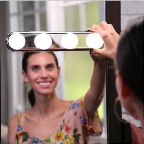 Mycyk Vanity LED Mirror Light Kit 4 LED Bulbs Wall Vanity Light for Makeup Mirror for Makeup Vanity Table